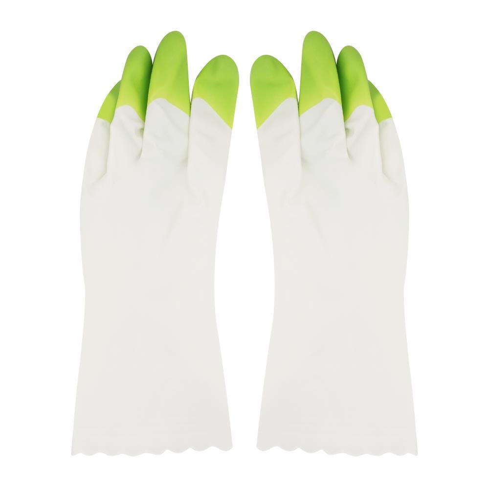 ถุงมือ PVC SHALDAN SIZE L สีขาว/เขียว