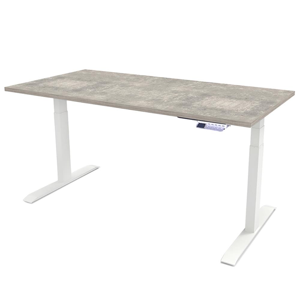 โต๊ะทำงานปรับระดับ ERGOTREND SIT 2 STAND GEN4 180 ซม. สี CONCRETE/ขาว