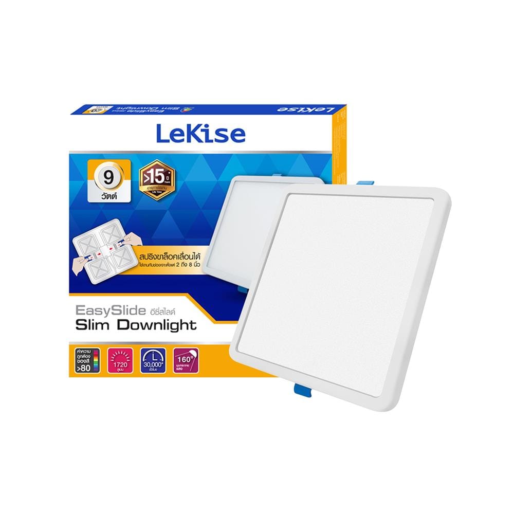 ดาวน์ไลท์ LED LEKISE FLXF 4 นิ้ว 9 วัตต์ WARM WHITE สีขาว