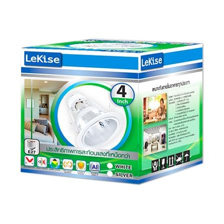 ดาวน์ไลท์ LEKISE 4 นิ้ว สีเงิน กลม_1