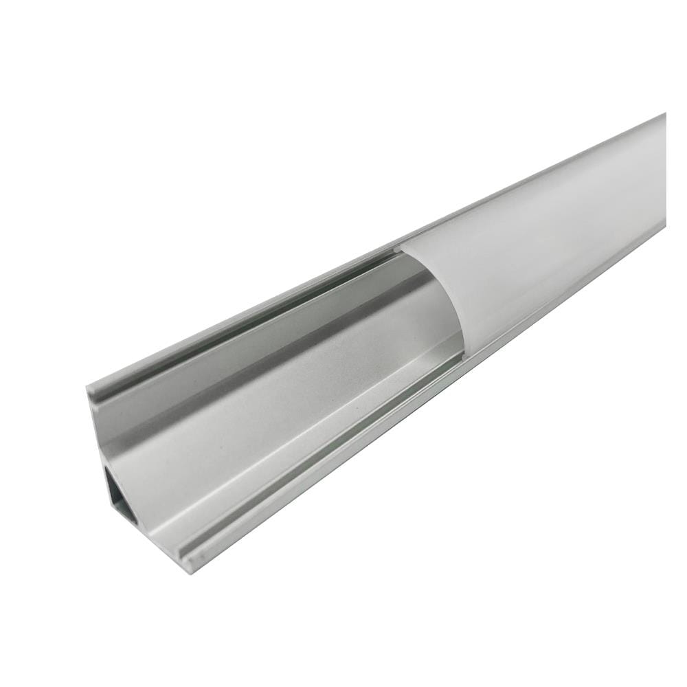 รางไฟเส้นอะลูมิเนียมเข้ามุม L&E ALC1616 1 เมตร สีเทา