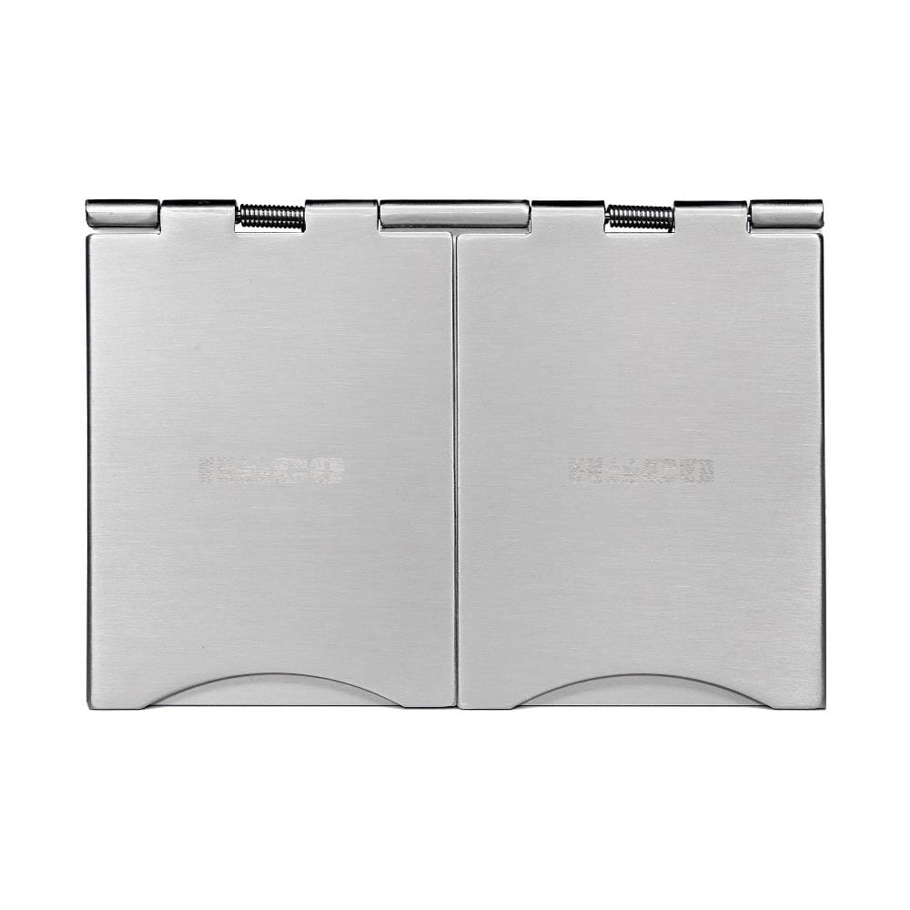 ชุดเต้ารับฝังพื้นสเตนเลส HACO HBS-102S/TE2 สีเงิน