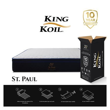 ที่นอนยางพารา 6 ฟุต KINGKOIL รุ่น ST.PAUL พร้อมหมอนหนุน 2 ชิ้น_3