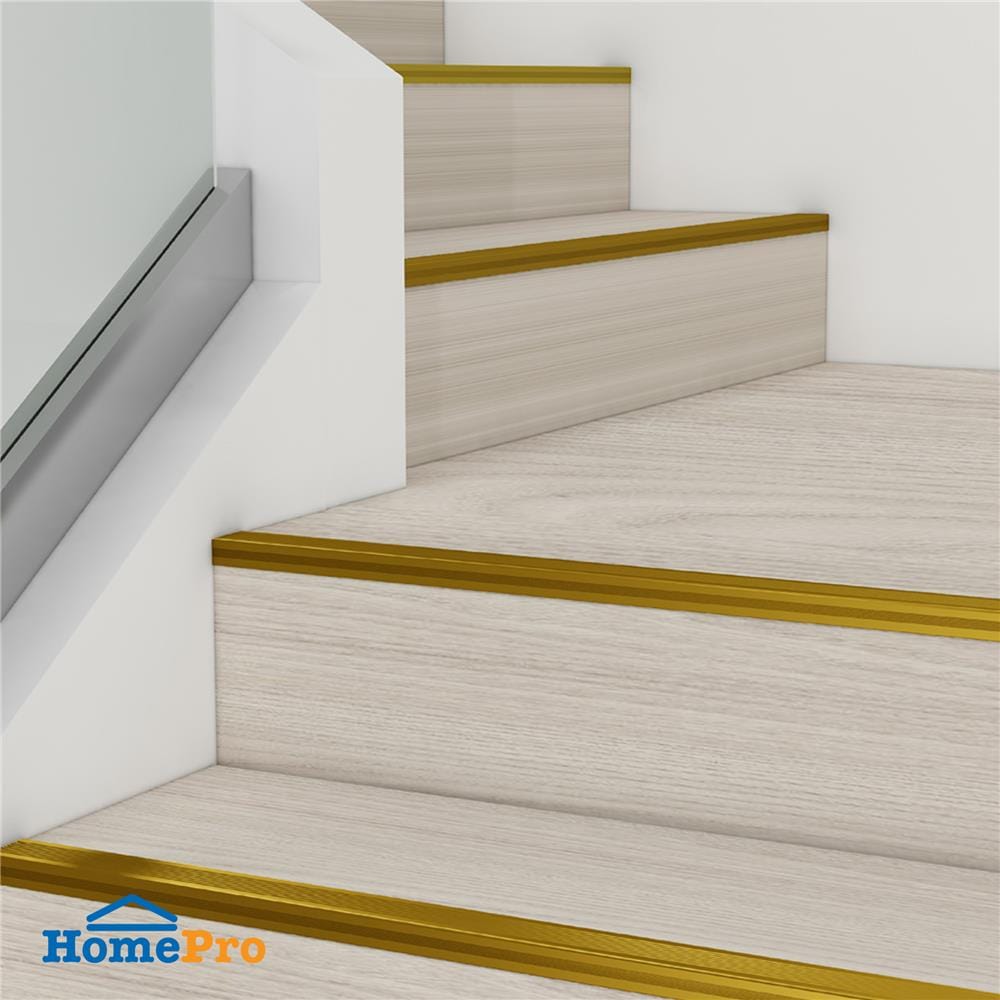 จมูกบันไดอะลูมิเนียม HOME NAG451220 1.2 ม. สีทอง