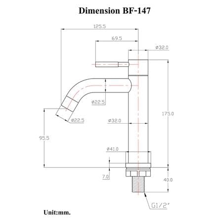ก๊อกอ่างล้างหน้าเดี่ยว HANG BF-147_1