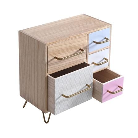 ชั้นลิ้นชักไม้ 5 ลิ้นชัก STACKO LINDO 35X17X35.5 ซม. สีไม้_1