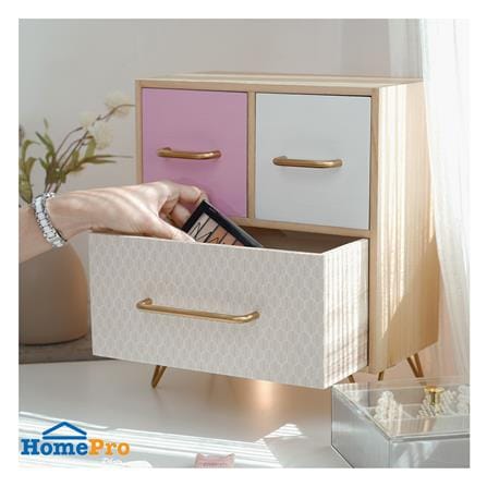 ชั้นลิ้นชักไม้ 3 ลิ้นชัก STACKO LINDO 30X17X35.5 ซม. สีไม้_4