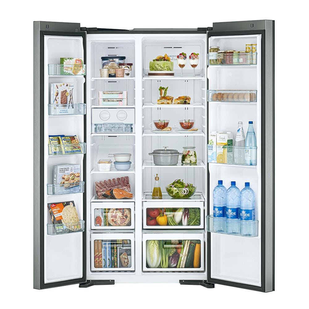 ตู้เย็น SIDE BY SIDE HITACHI RS600PTH0 GS 21 คิว กระจกเงิน อินเวอร์เตอร์