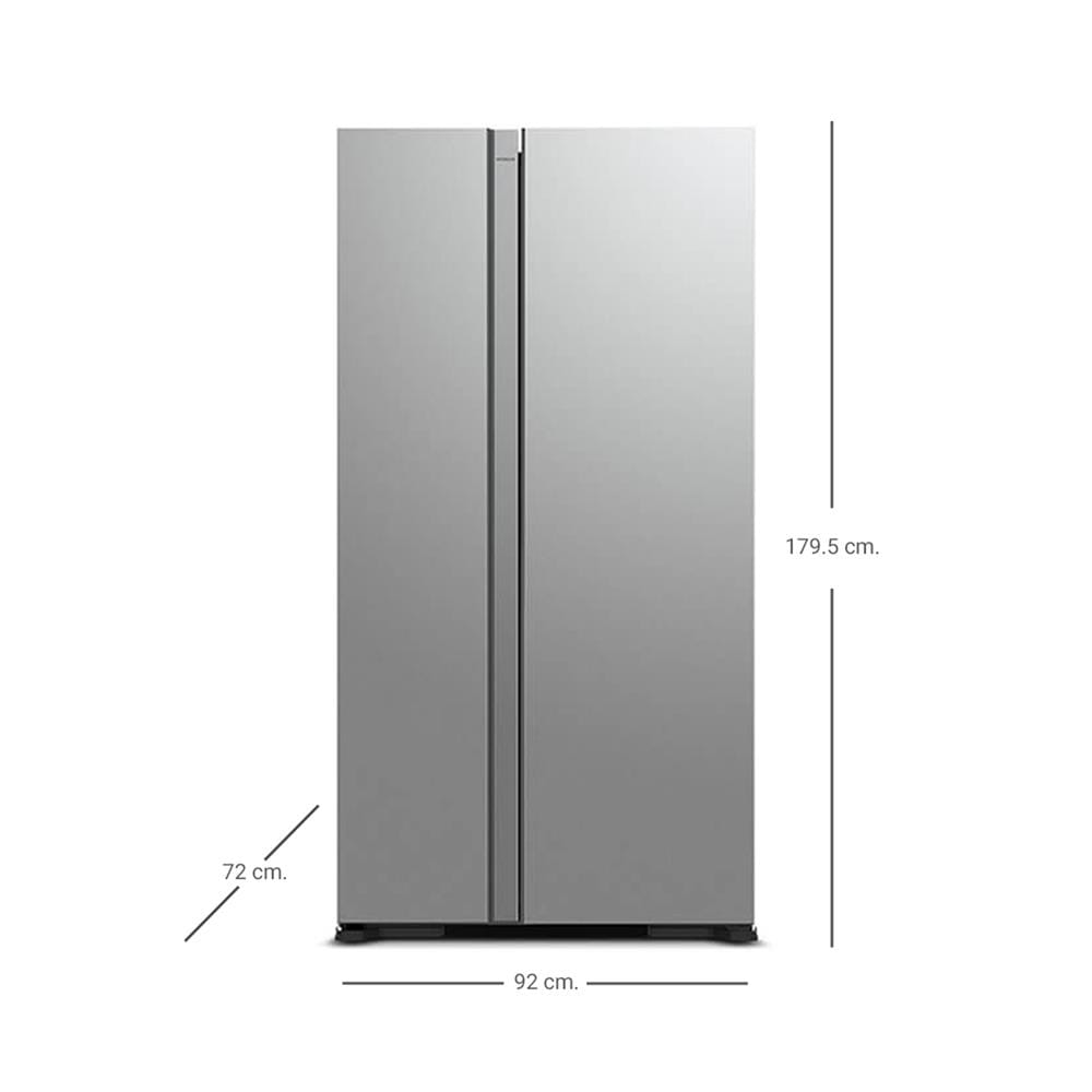 ตู้เย็น SIDE BY SIDE HITACHI RS600PTH0 GS 21 คิว กระจกเงิน อินเวอร์เตอร์