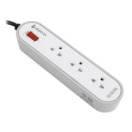 รางปลั๊กไฟ 3 ช่อง 1 สวิตช์ ELECKTA ET3146-2GY 2 เมตร สีเทา_3