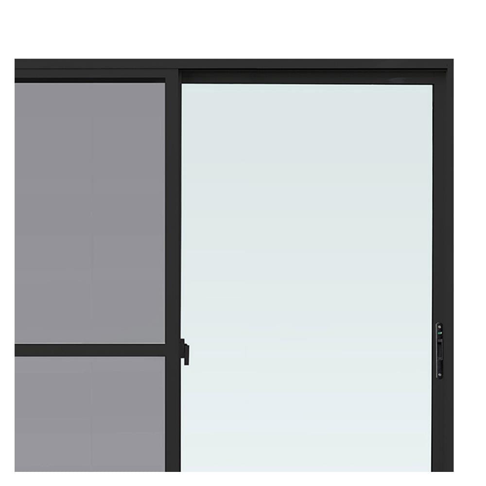 ประตูบานเลื่อน อะลูมิเนียม S-S มุ้ง WINDOW ASIA  F10 200X205 ซม. สีดำ