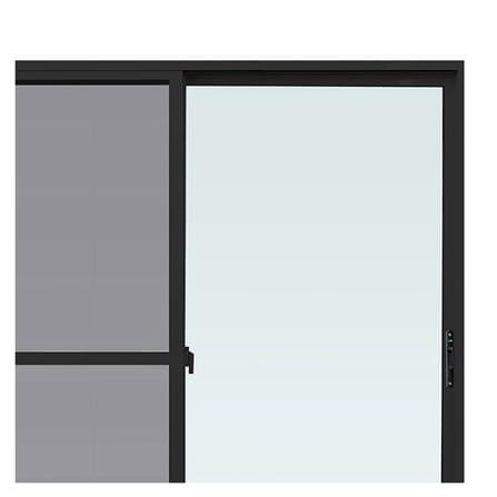 ประตูบานเลื่อน อะลูมิเนียม S-S มุ้ง WINDOW ASIA  F10 200X205 ซม. สีดำ_1