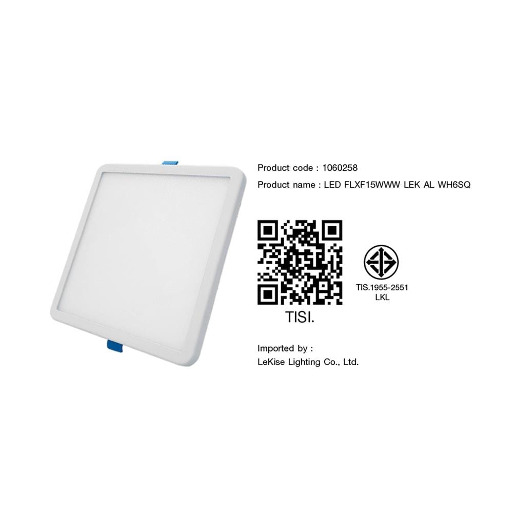 ดาวน์ไลท์ LED LEKISE FLXF 6 นิ้ว 15 วัตต์ WARM WHITE สีขาว