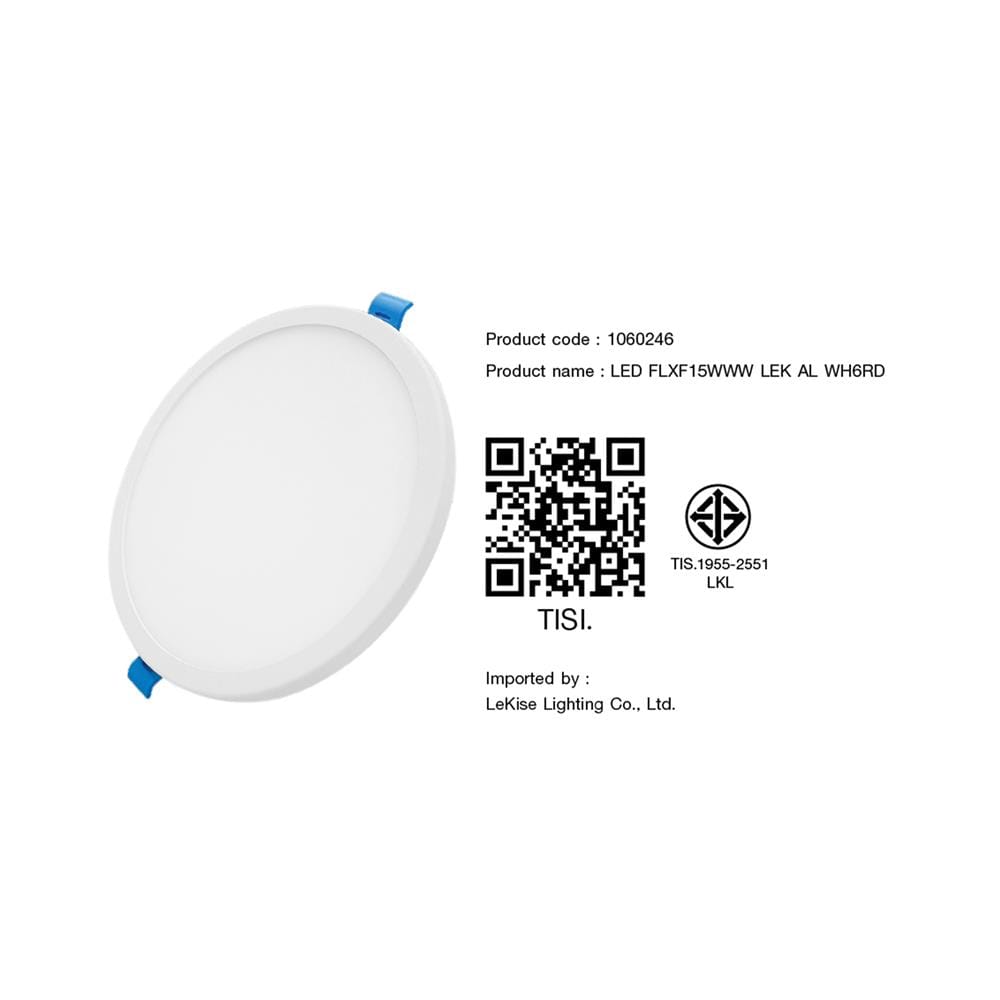 ดาวน์ไลท์ LED LEKISE FLXF 6 นิ้ว 15 วัตต์ WARM WHITE สีขาว