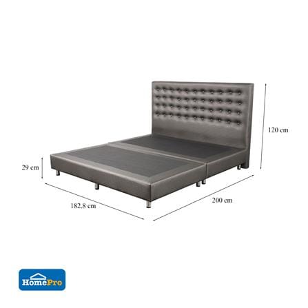 ฐานรองหัวเตียง 6 ฟุต HOME LIVING STYLE DIAMOND สีเทาเข้ม_5