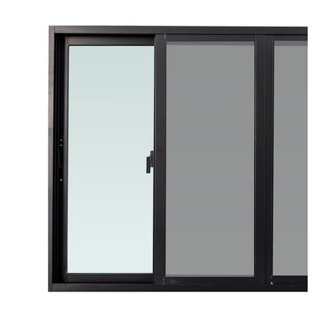 หน้าต่างบานเลื่อน อะลูมิเนียม F-S-S-F มุ้ง WINDOW ASIA F10 240X110 ซม. สีดำ_1