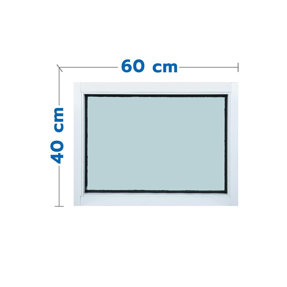 ช่องแสงหน้าต่าง อะลูมิเนียม WINDOW ASIA F10 60x40 ซม. สีขาว