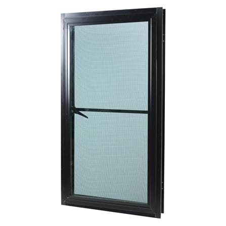 หน้าต่างบานเปิดเดี่ยว อะลูมิเนียม มุ้ง WINDOW ASIA F10  60X110 ซม. สีดำ_1