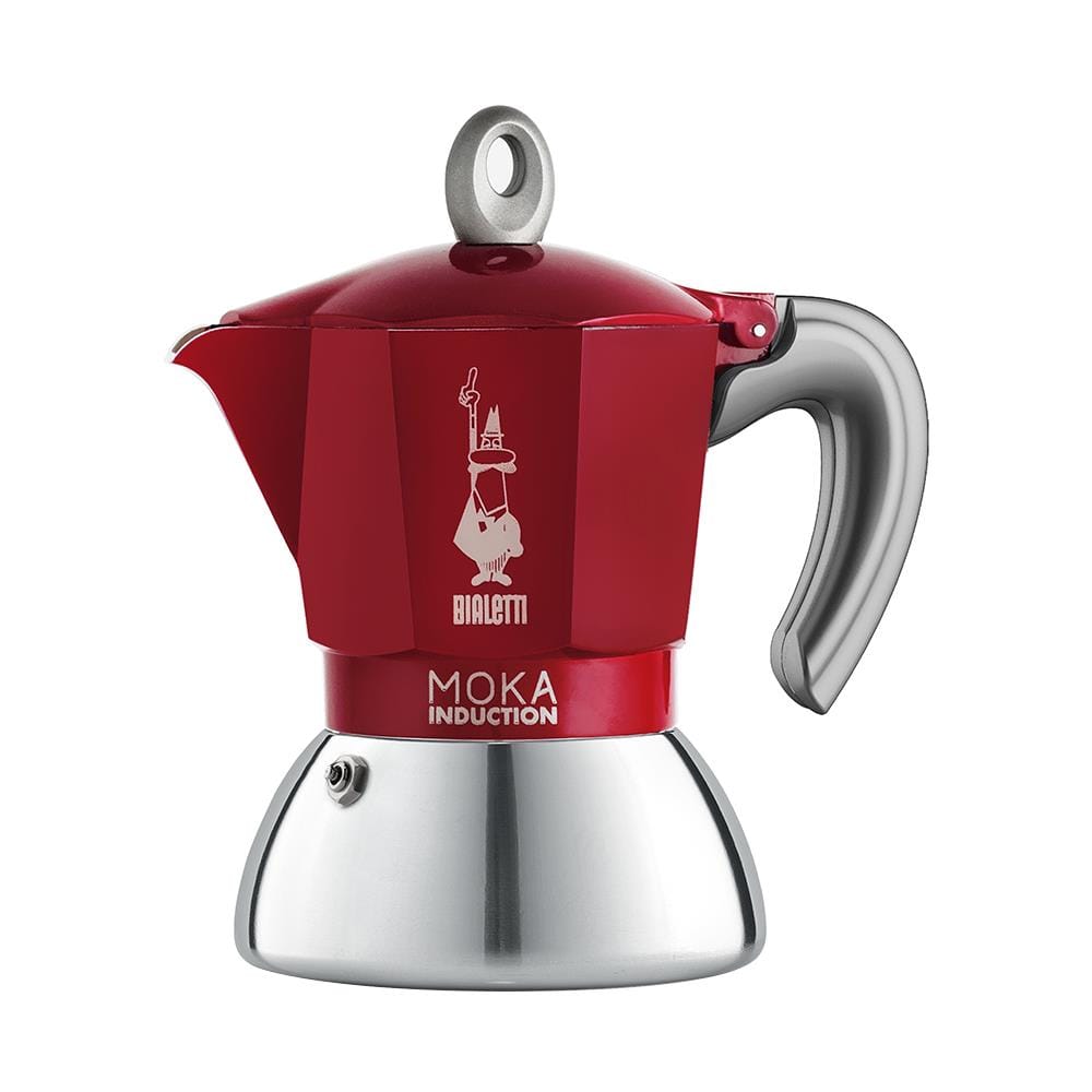 หม้อต้มกาแฟ BIALETTI NEW MOKA INDUCTION 6 CUPS สีแดง