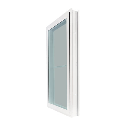หน้าต่างบานเปิดเดี่ยว อะลูมิเนียม มุ้ง WINDOW ASIA F10 60x110 ซม. สีขาว_1