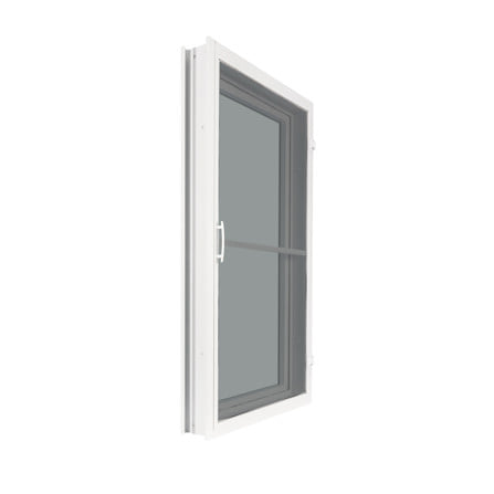 หน้าต่างบานเปิดเดี่ยว อะลูมิเนียม มุ้ง WINDOW ASIA F10 60x110 ซม. สีขาว_2