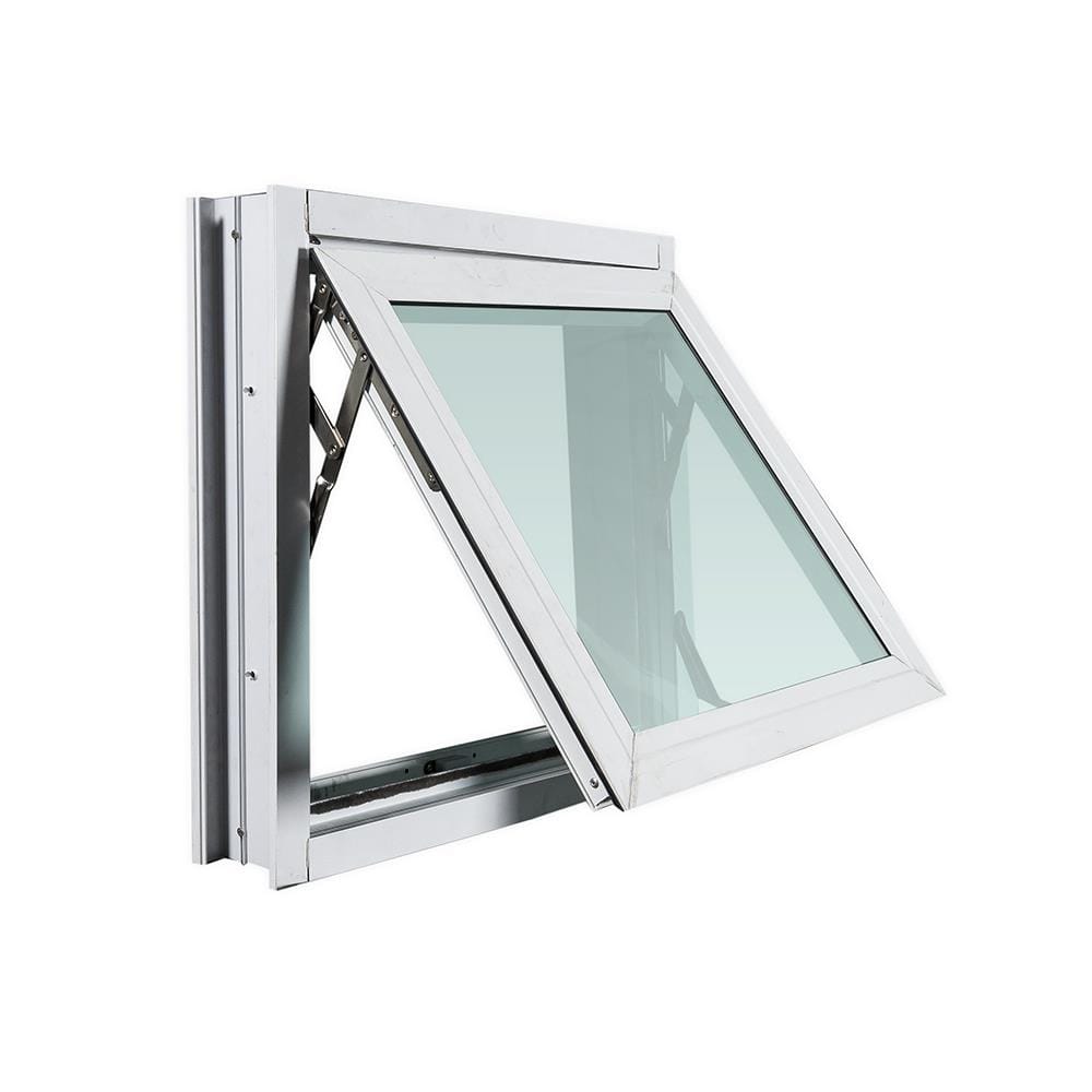 หน้าต่างบานเปิดกระทุ้ง อะลูมิเนียม มุ้ง WINDOW ASIA F10 80X50 ซม. สีขาว