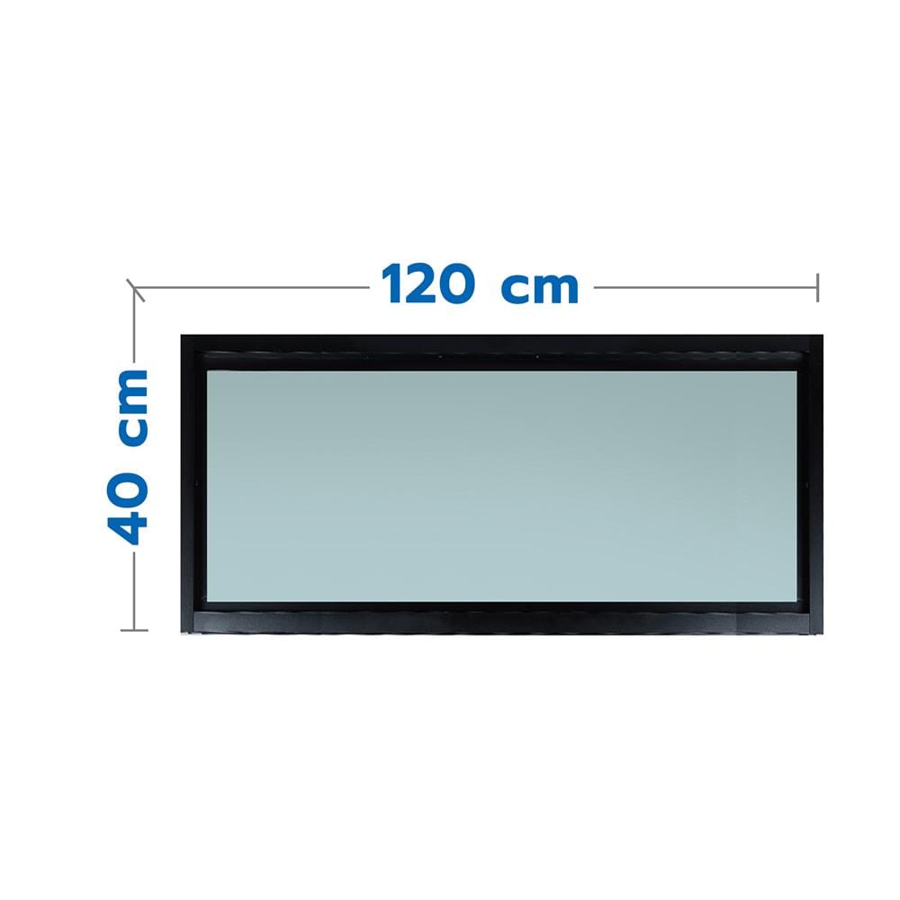 ช่องแสงหน้าต่าง อะลูมิเนียม WINDOW ASIA F10 120x40 ซม. สีดำ