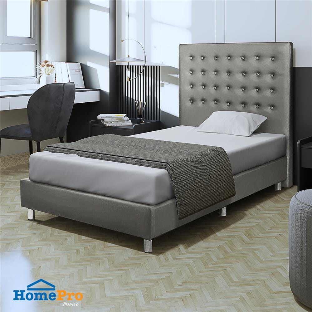 ฐานรองหัวเตียง 3.5 ฟุต HOME LIVING STYLE DIAMOND สีเทาอ่อน