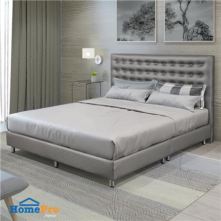 ฐานรองหัวเตียง 5 ฟุต HOME LIVING STYLE DIAMOND สีเทาอ่อน_3