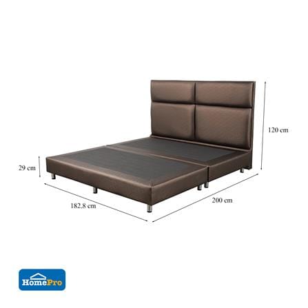 ฐานรองหัวเตียง 6 ฟุต HOME LIVING STYLE SQUARE สีน้ำตาลเข้ม_6