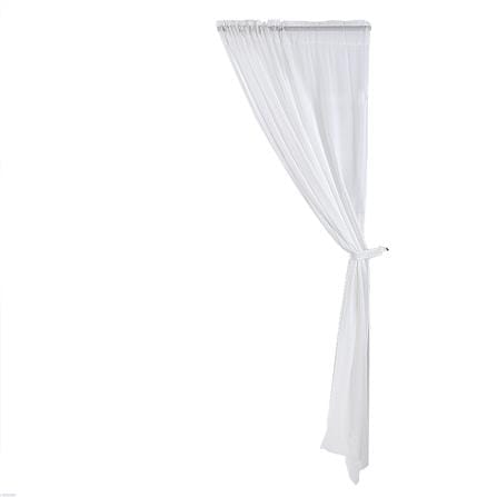 ผ้าม่านโปร่งสอดหู HOME LIVING STYLE RAIN 160X160 ซม. สีขาว_1