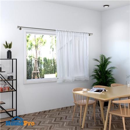 ผ้าม่านโปร่งสอดหู HOME LIVING STYLE RAIN 160X160 ซม. สีขาว_5