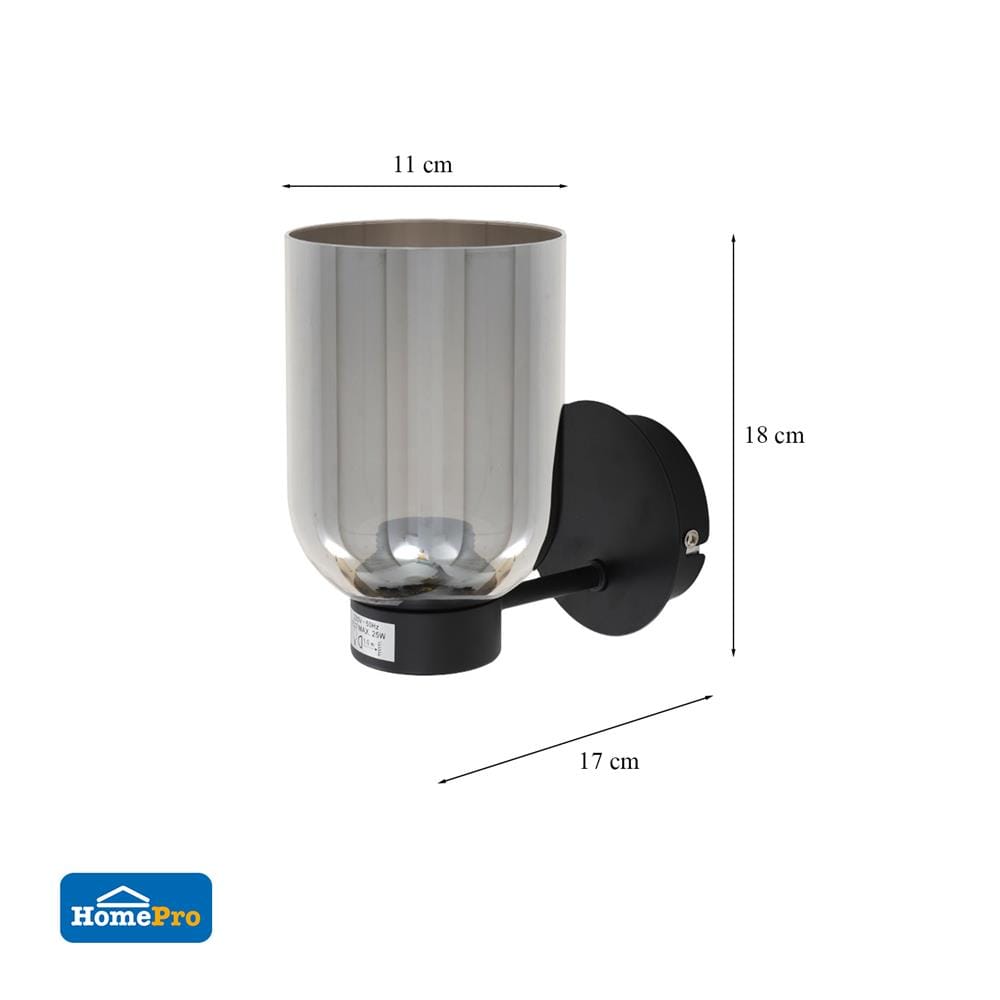 ไฟกิ่งภายใน CARINI VW0375-1B สีนิกเกิล/ดำ 1 หัว