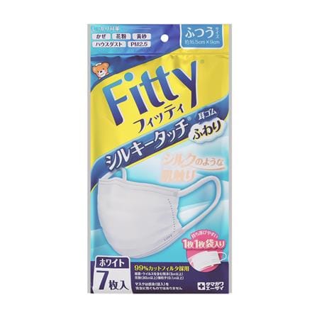 หน้ากากอนามัย PM 2.5 FITTY ซิลกี้ทัช ธรรมดา แพ็ก 7 ชิ้น_0
