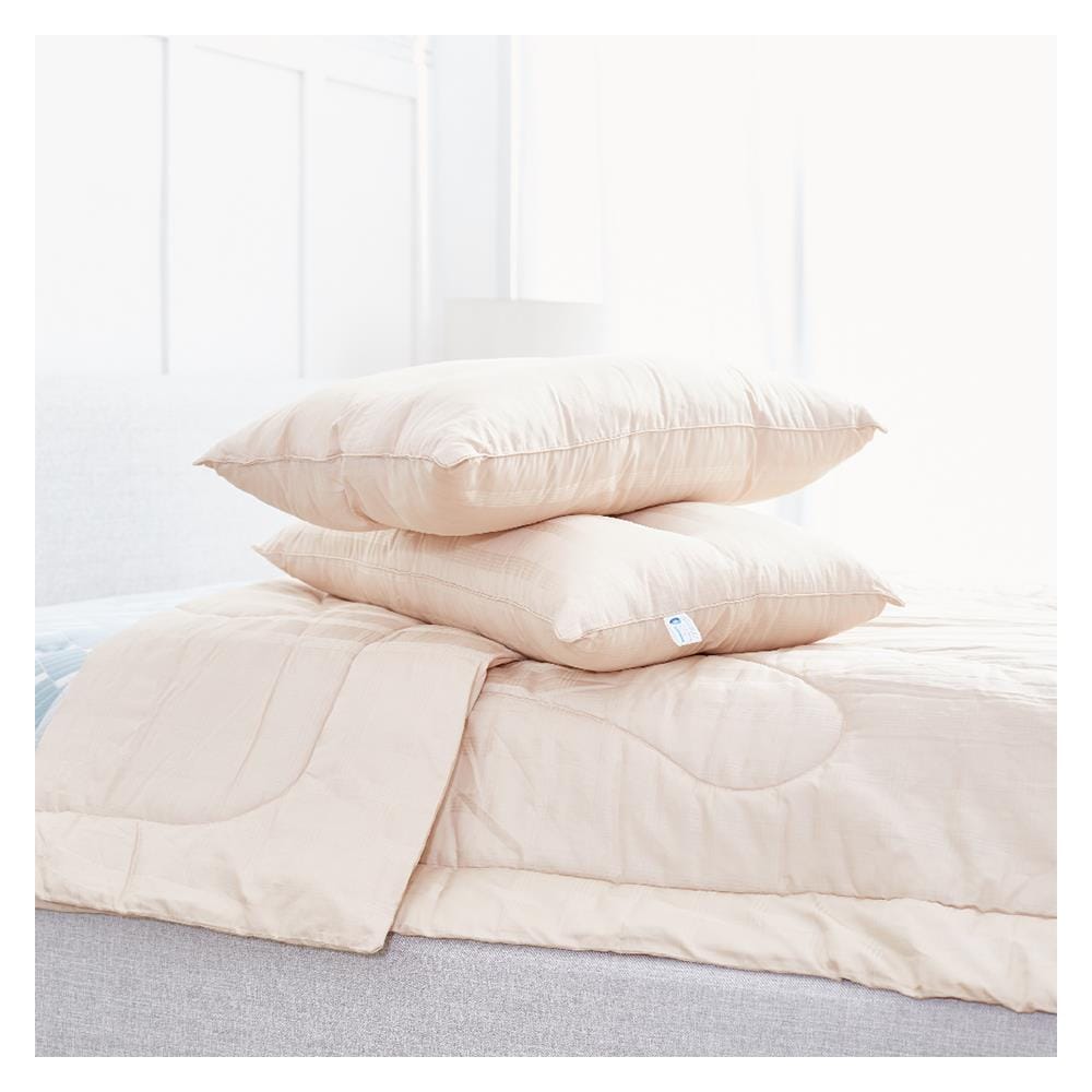 หมอนสุขภาพ ใยสังเคราะห์ SLEEPEN 2 CHANNEL ANTIVIRUS 19x29 นิ้ว สีเบจ