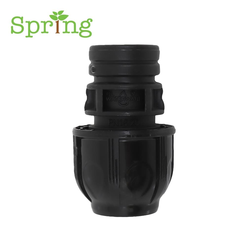 ข้อต่อตรงสวมล็อกเกลียวใน PE SPRING 20 มม.x1/2 นิ้ว