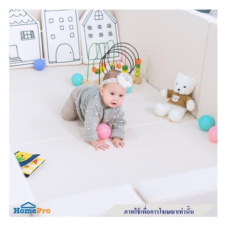คอกกั้นเด็ก GEKO 3.5 ฟุต หนัง SILICONE สีเทา/ขาว_5