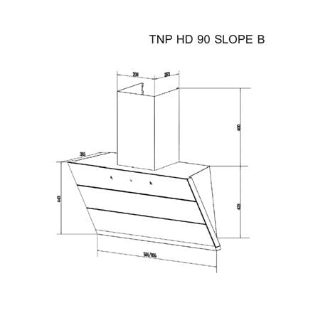 เครื่องดูดควันกระโจม TECNOPLUS HD90SLOPEB 90 ซม._3