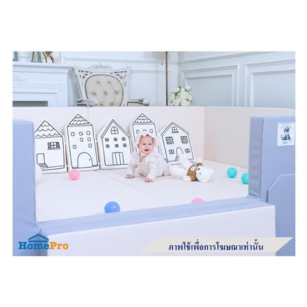 คอกกั้นเด็ก GEKO 2X2 ม. หนัง PU สีเทา/ขาว_6
