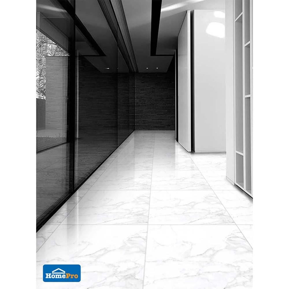 กระเบื้องพื้นพอร์ซเลน 80x80 ซม. ลอว์เรนซ์ ไวท์ 1.92M2