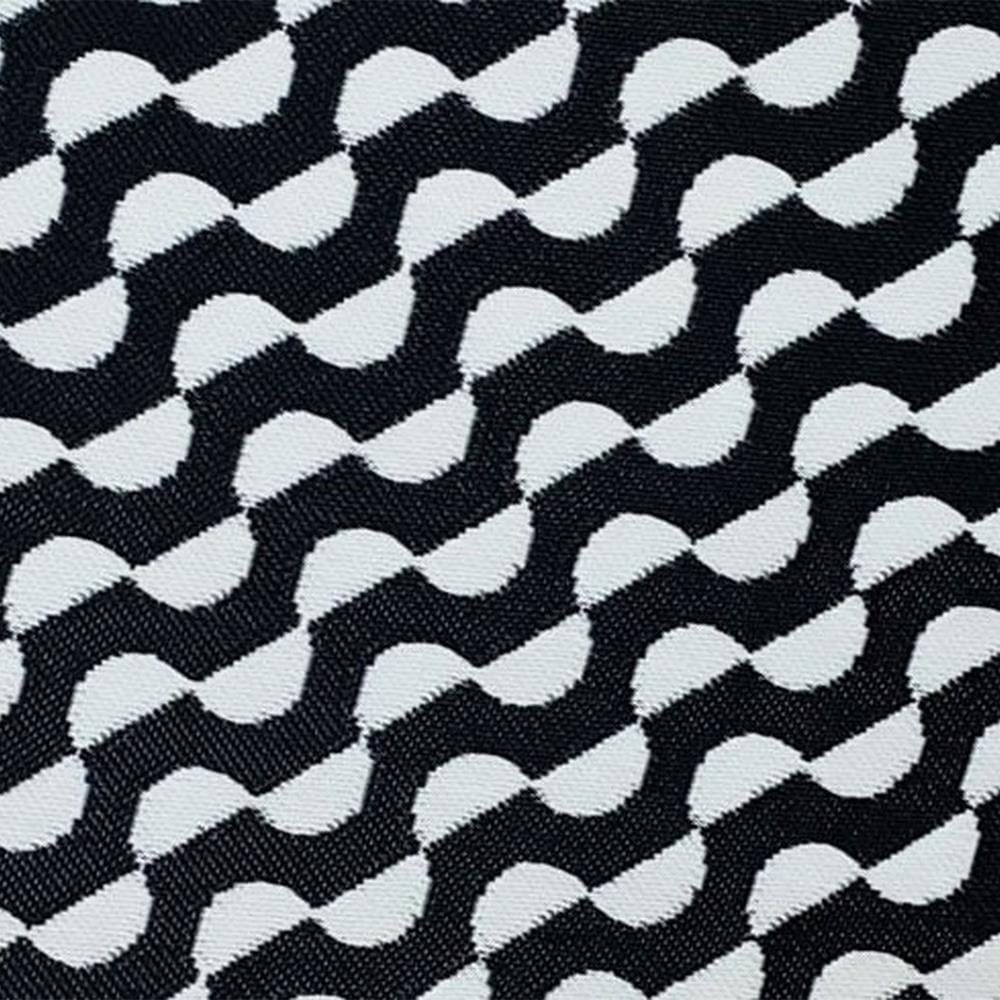 เสื่ออเนกประสงค์ MAT-ER CIRCLE WAVES 150x150 ซม. สีดำ-ขาว