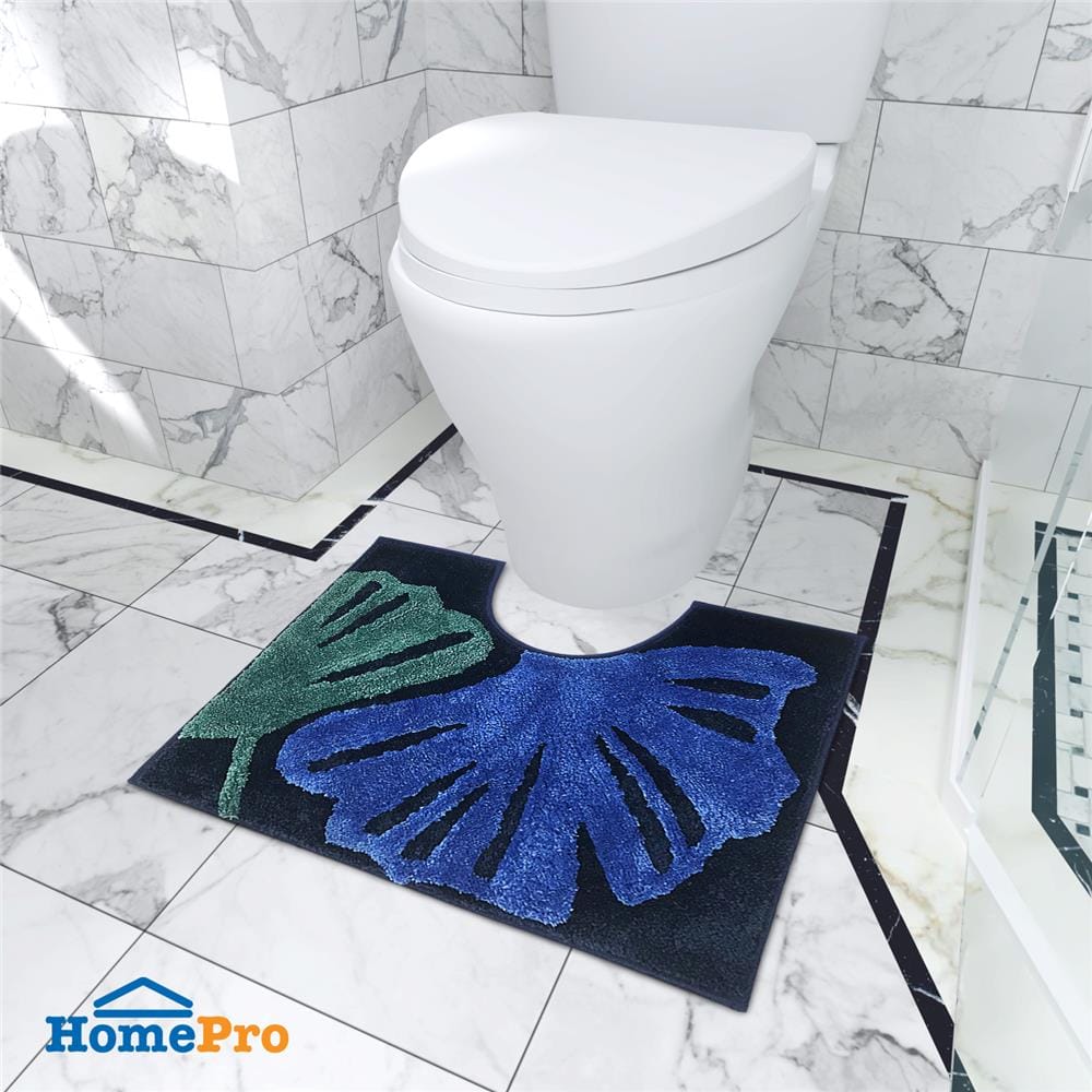 พรมห้องน้ำ HOME LIVING STYLE GINGKO สีน้ำเงิน