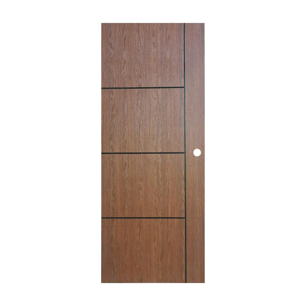 ประตูภายใน ไวนิล MODERNWOOD REVO LMWNR00 80x200 ซม. สี RED CHERRY เจาะลูกบิด