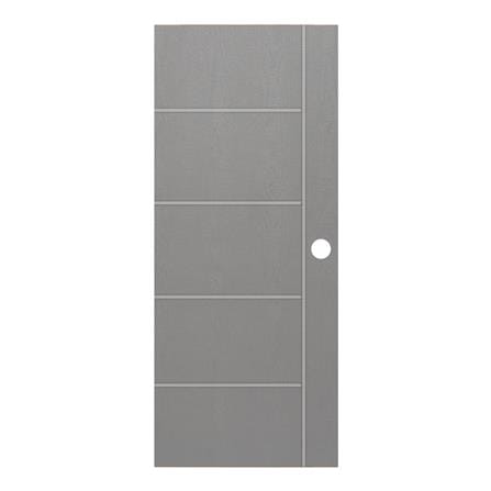 ประตูภายนอก UPVC เจาะลูกบิด MODERNWOOD MWNR004 80x200 ซม. สีเทา_0