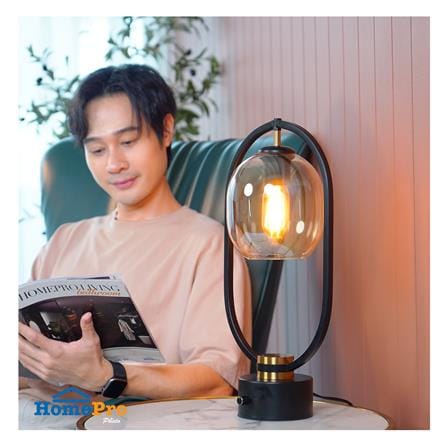 ไฟตั้งโต๊ะ CARINI T190363 สีน้ำตาล/ดำ/ทอง_7