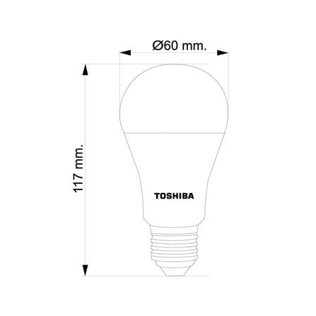 หลอด LED TOSHIBA A60 10.5 วัตต์ DAYLIGHT E27 แพ็ก 2 ชิ้น_7