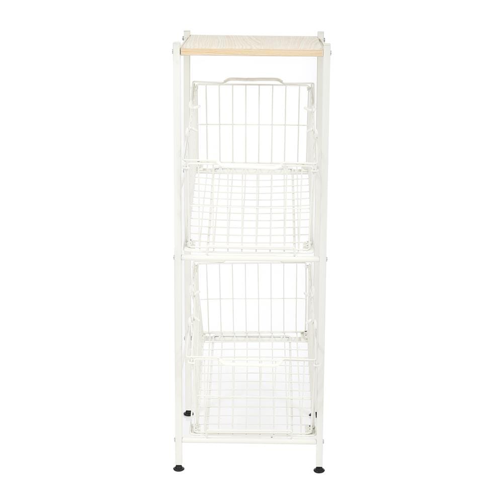 ชั้นวาง 2 ชั้น STACKO SCANDI 33.5x39x97.5 ซม. สีขาว