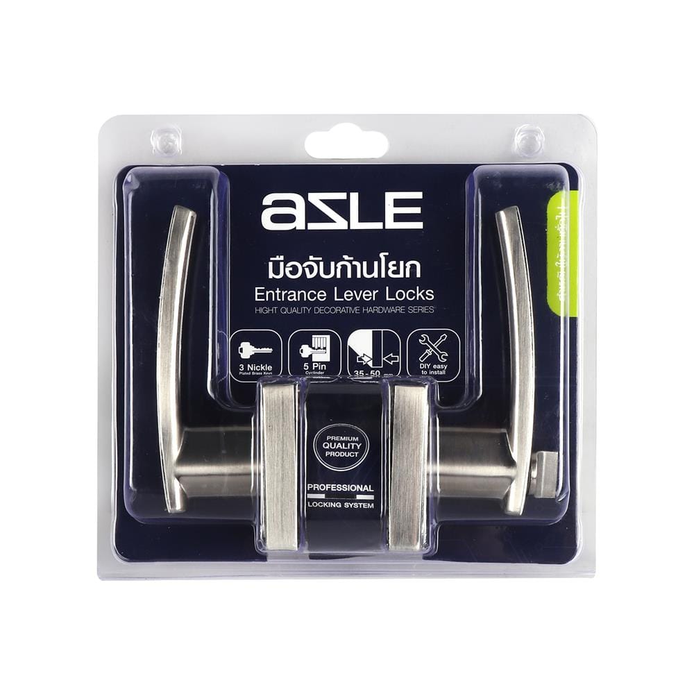 มือจับก้านโยก ห้องน้ำ AZLE L-009 SS สีสเตนเลส
