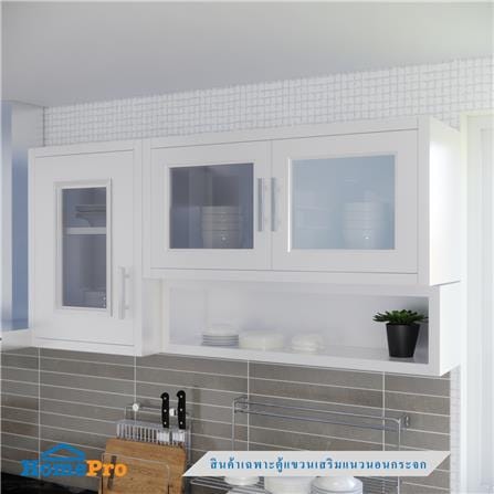 ตู้แขวนเสริมแนวนอนกระจก CABIN 87.5x42 ซม. สีครีม_2