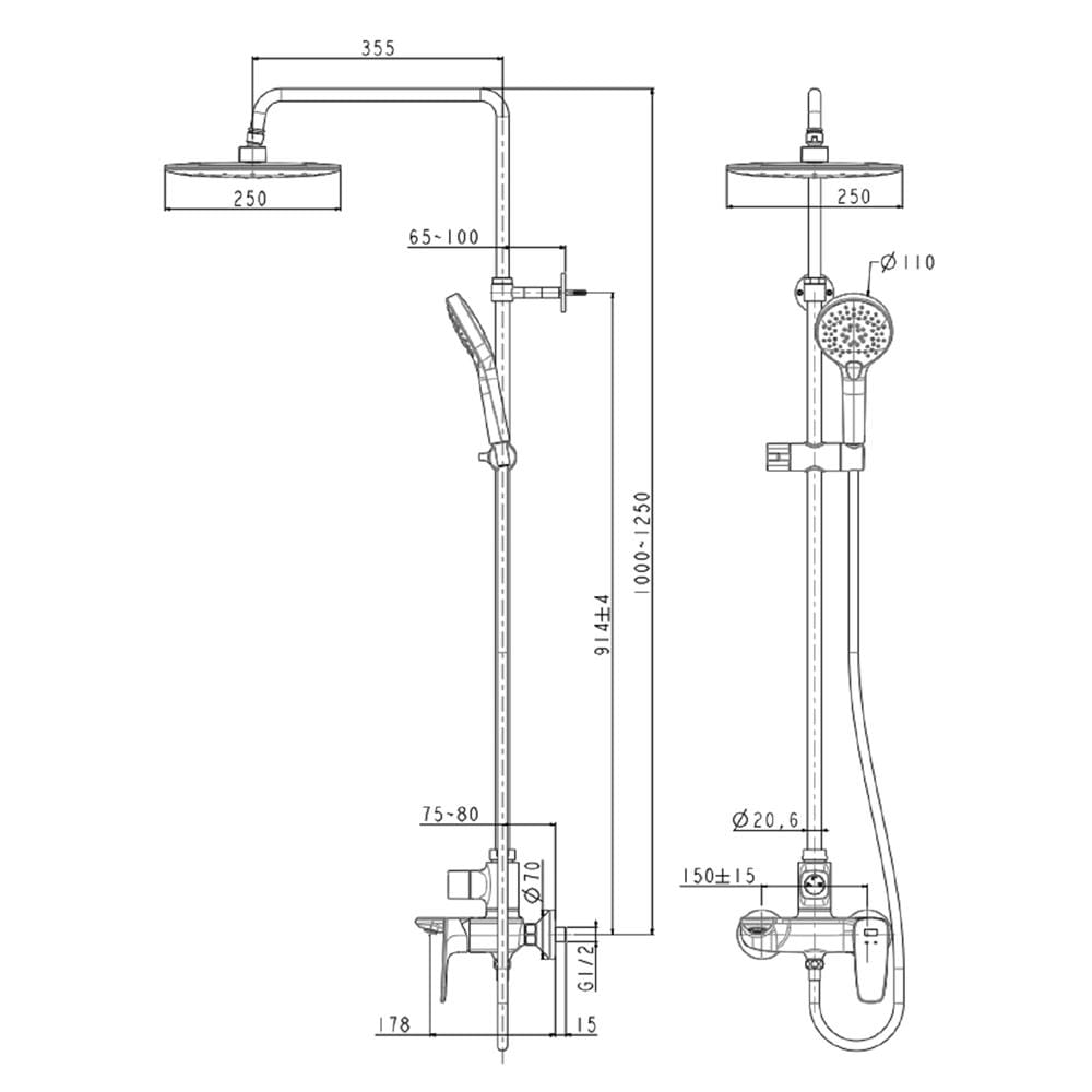 ฝักบัว RAIN SHOWER AMERICAN STANDARD A-6110-978-909WK